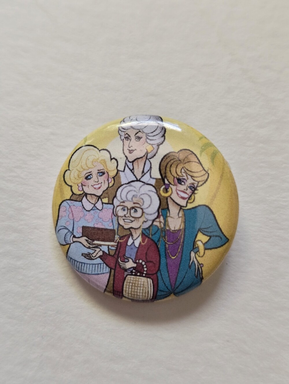 Golden Girls Illustrated Pin Button